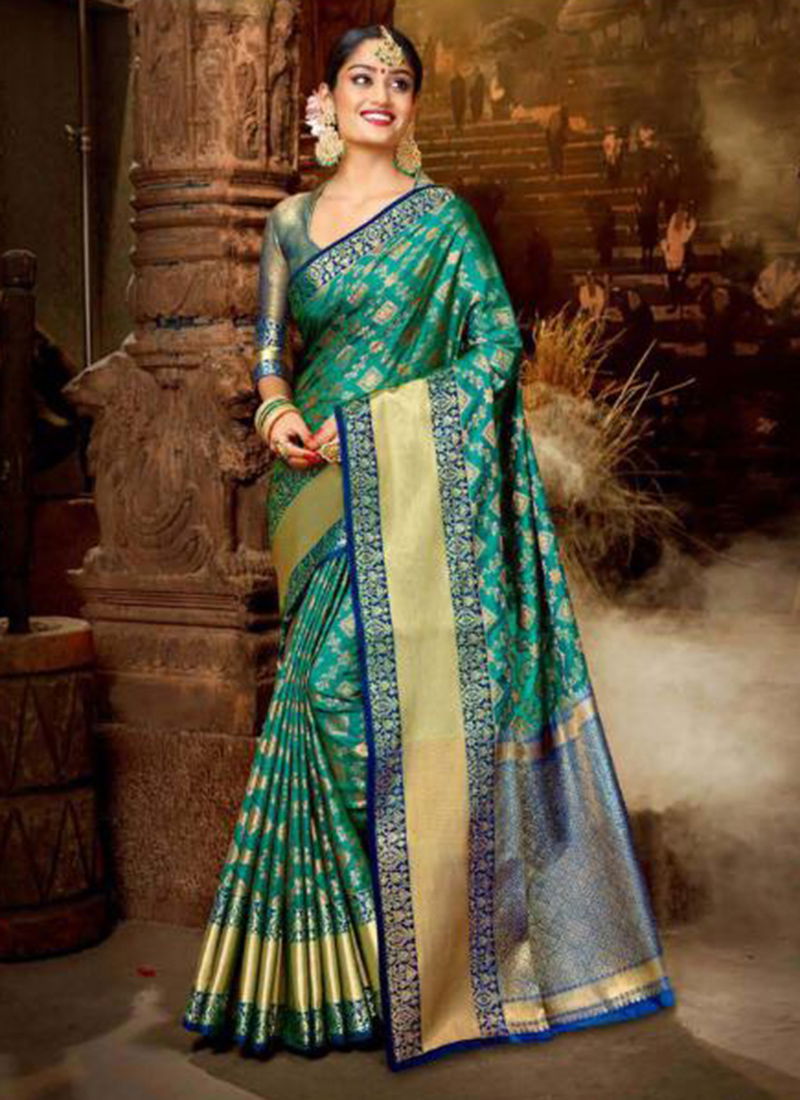 New Collection of Designer Printed Silk Wedding Saree  